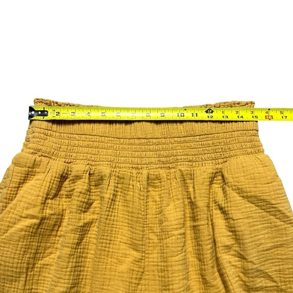 Anthropologie Wide-Leg Cotton Gauze Pants Smocked Elastic Waistband Boho Size L - Picture 4 of 6